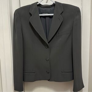 Giorgio Armani Milano Borgonuovo 21 Women’s Blazer Gray Sz 46 Suit Jacket L
